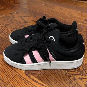 Adidas Campus Sneakers Black & Pink Women’s Size: 8.5 NWOT